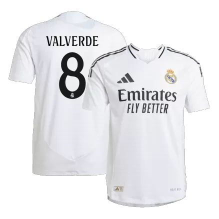 Camiseta Auténtica VALVERDE #8 Real Madrid 2024/25 Primera Equipación Local Hombre - Versión Jugador - camisetasfutbol