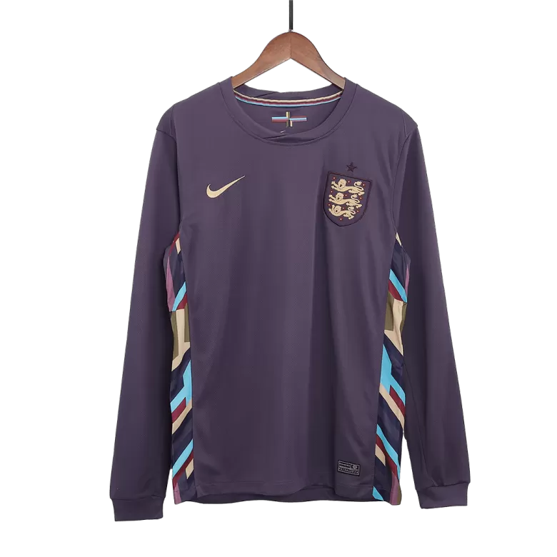 Camiseta Manga Larga Inglaterra 2024 Segunda Equipación Visitante Hombre - Versión Hincha - camisetasfutbol