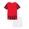 Miniconjunto AC Milan 2024/25 Primera Equipación Local Niño (Camiseta + Pantalón Corto) - camisetasfutbol