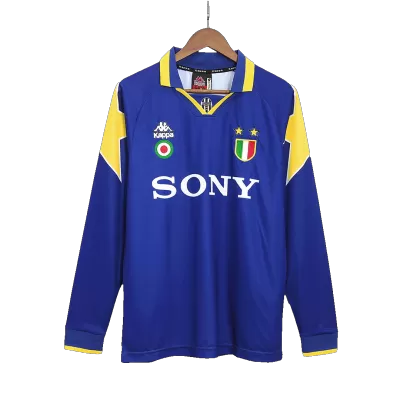 Camiseta Retro 1995/96 Juventus Segunda Equipación Visitante Manga Larga Hombre - Versión Hincha - camisetasfutbol