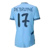 UCL Camiseta Auténtica DE BRUYNE #17 Manchester City 2024/25 Primera Equipación Local Hombre - Versión Jugador - camisetasfutbol