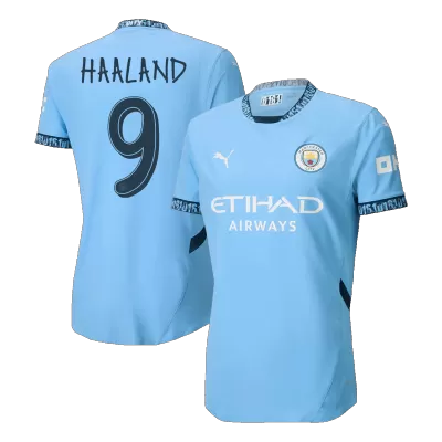 UCL Camiseta Auténtica HAALAND #9 Manchester City 2024/25 Primera Equipación Local Hombre - Versión Jugador - camisetasfutbol