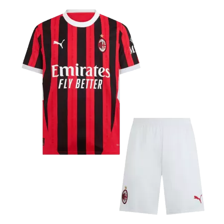 Conjunto AC Milan 
2024/25 Primera Equipación Local Hombre (Camiseta + Pantalón Corto) - camisetasfutbol