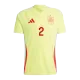 Camiseta CARVAJAL #2 España Euro 2024 Segunda Equipación Visitante Hombre - Versión Hincha - camisetasfutbol