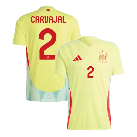 Camiseta CARVAJAL #2 España Euro 2024 Segunda Equipación Visitante Hombre - Versión Hincha - camisetasfutbol