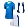 Miniconjunto Completo Brazil Copa América 2024 Segunda Equipación Visitante Niño (Camiseta + Pantalón Corto + Calcetines) - camisetasfutbol