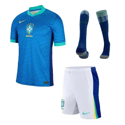 Conjunto Completo Brazil Copa América 2024 Segunda Equipación Visitante Hombre (Camiseta + Pantalón Corto + Calcetines) - camisetasfutbol