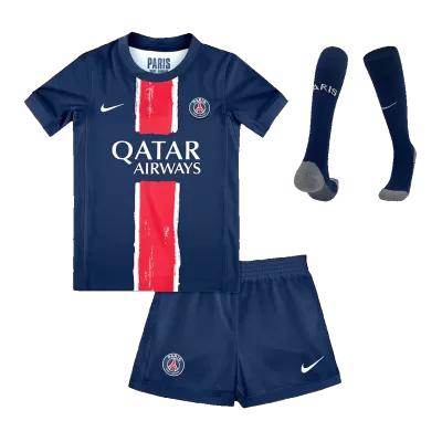 Miniconjunto Completo PSG 2024/25 Primera Equipación Local Niño (Camiseta + Pantalón Corto + Calcetines) - camisetasfutbol