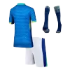 Miniconjunto Completo Brazil Copa América 2024 Segunda Equipación Visitante Niño (Camiseta + Pantalón Corto + Calcetines) - camisetasfutbol