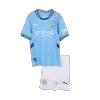 Miniconjunto Manchester City 2024/25 Primera Equipación Local Niño (Camiseta + Pantalón Corto) - camisetasfutbol