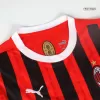 Miniconjunto AC Milan 2024/25 Primera Equipación Local Niño (Camiseta + Pantalón Corto) - camisetasfutbol