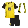 Miniconjunto Completo Borussia Dortmund 2024/25 Primera Equipación Local Niño (Camiseta + Pantalón Corto + Calcetines) - camisetasfutbol