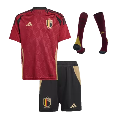 Miniconjunto Completo Bélgica Euro 2024 Primera Equipación Local Niño (Camiseta + Pantalón Corto + Calcetines) - camisetasfutbol