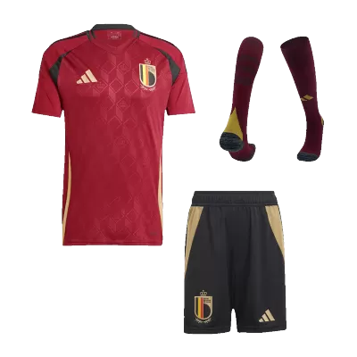 Conjunto Completo Bélgica Euro 2024 Primera Equipación Local Hombre (Camiseta + Pantalón Corto + Calcetines) - camisetasfutbol