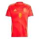 Camiseta FABIÁN #8 España Euro 2024 Primera Equipación Local Hombre - Versión Hincha - camisetasfutbol