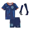 Miniconjunto Completo Holanda Euro 2024 Segunda Equipación Visitante Niño (Camiseta + Pantalón Corto + Calcetines) - camisetasfutbol