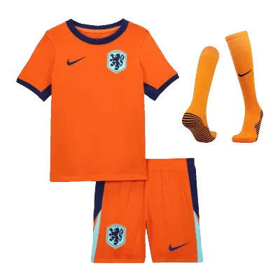 Miniconjunto Completo Holanda Euro 2024 Primera Equipación Local Niño (Camiseta + Pantalón Corto + Calcetines) - camisetasfutbol