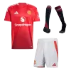 Calidad Premium Conjunto Completo Manchester United 2024/25 Primera Equipación Local Hombre (Camiseta + Pantalón Corto + Calcetines) - camisetasfutbol