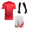 Calidad Premium Conjunto Completo Manchester United 2024/25 Primera Equipación Local Hombre (Camiseta + Pantalón Corto + Calcetines) - camisetasfutbol