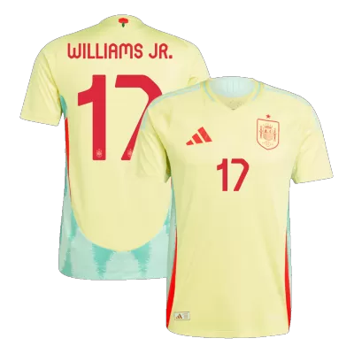 Camiseta Auténtica WILLIAMS JR. #17 España 2024 Segunda Equipación Visitante Hombre - Versión Jugador - camisetasfutbol