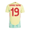 Camiseta Auténtica LAMINE YAMAL #19 España 2024 Segunda Equipación Visitante Hombre - Versión Jugador - camisetasfutbol