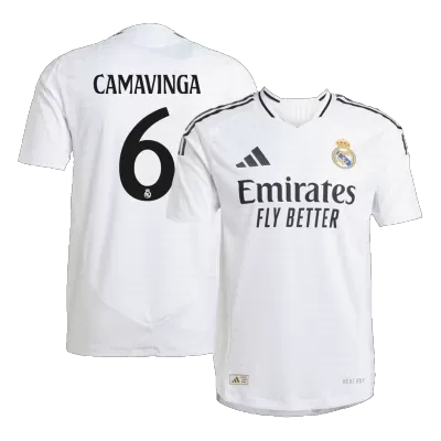 Calidad Premium Camiseta Auténtica CAMAVINGA #6 Real Madrid 2024/25 Primera Equipación Local Hombre - Versión Jugador - camisetasfutbol