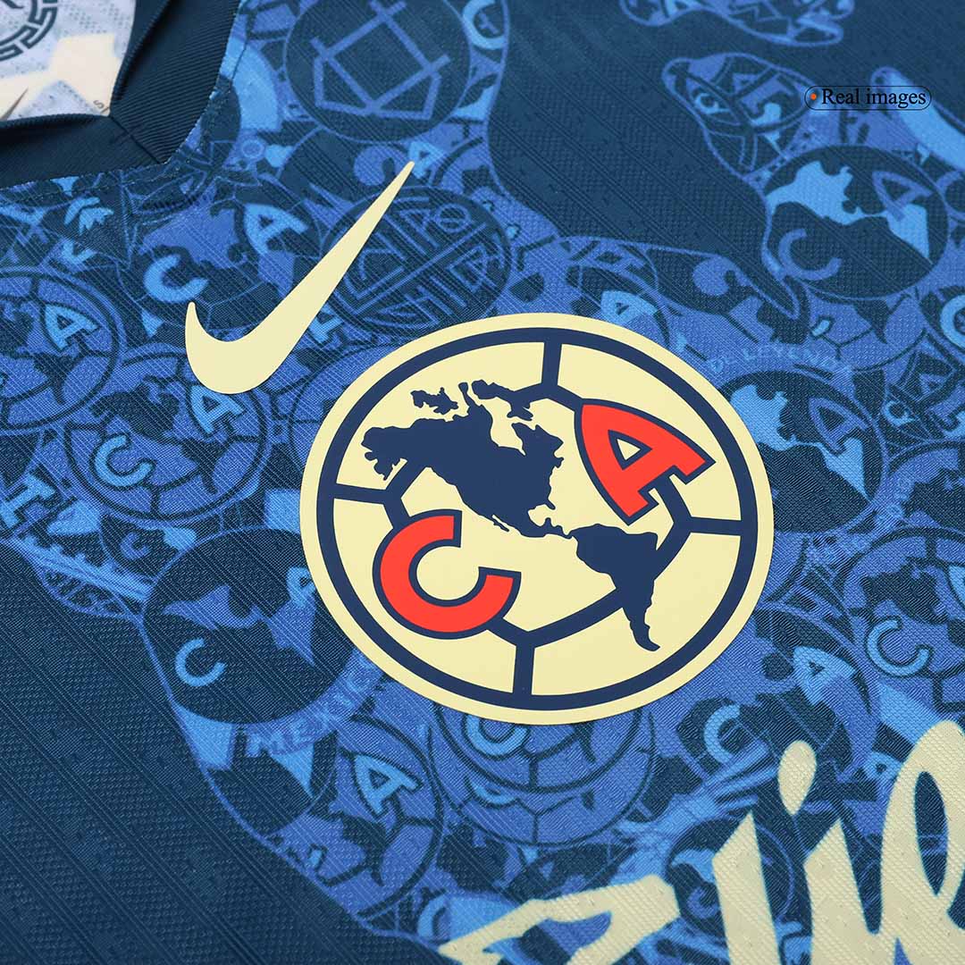 Camiseta Auténtica Club America Aguilas Segunda Equipación Visitante Hombre - Versión Jugador - camisetasfutbol