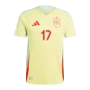 Camiseta Auténtica WILLIAMS JR. #17 España 2024 Segunda Equipación Visitante Hombre - Versión Jugador - camisetasfutbol