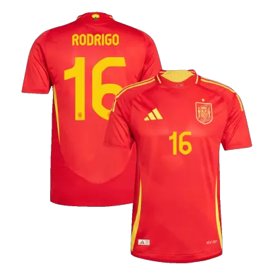 Camiseta Auténtica RODRIGO #16 España 2024 Primera Equipación Local Hombre - Versión Jugador - camisetasfutbol