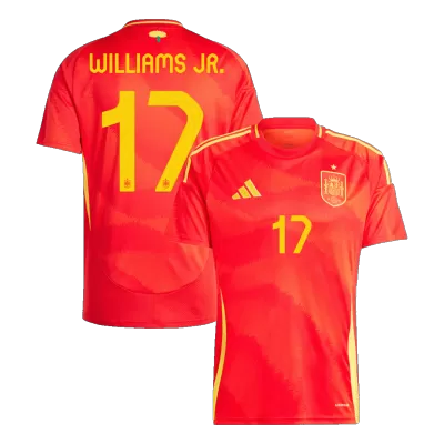 Camiseta WILLIAMS JR. #17 España Euro 2024 Primera Equipación Local Hombre - Versión Hincha - camisetasfutbol