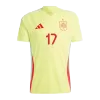 Camiseta WILLIAMS JR. #17 España Euro 2024 Segunda Equipación Visitante Hombre - Versión Hincha - camisetasfutbol