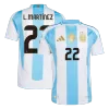 Camiseta Auténtica L.MARTÍNEZ #22 Argentina 2024 Primera Equipación Local Hombre - Versión Jugador - camisetasfutbol