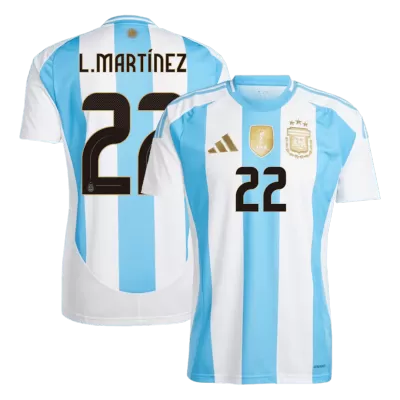 Calidad Premium Camiseta L.MARTÍNEZ #22 Argentina 2024 Primera Equipación Local Hombre - Versión Hincha - camisetasfutbol