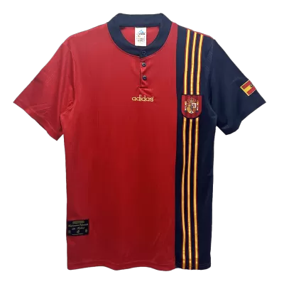 Camiseta Retro 1996 España Primera Equipación Local Hombre - Versión Hincha - camisetasfutbol