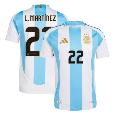 Camiseta Auténtica L.MARTÍNEZ #22 Argentina 2024 Primera Equipación Local Hombre - Versión Jugador - camisetasfutbol