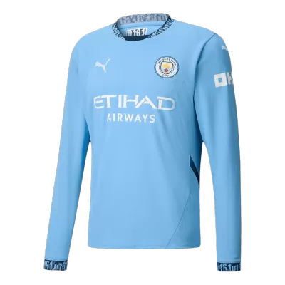 Camiseta Manga Larga Manchester City 2024/25 Primera Equipación Local Hombre - Versión Hincha - camisetasfutbol