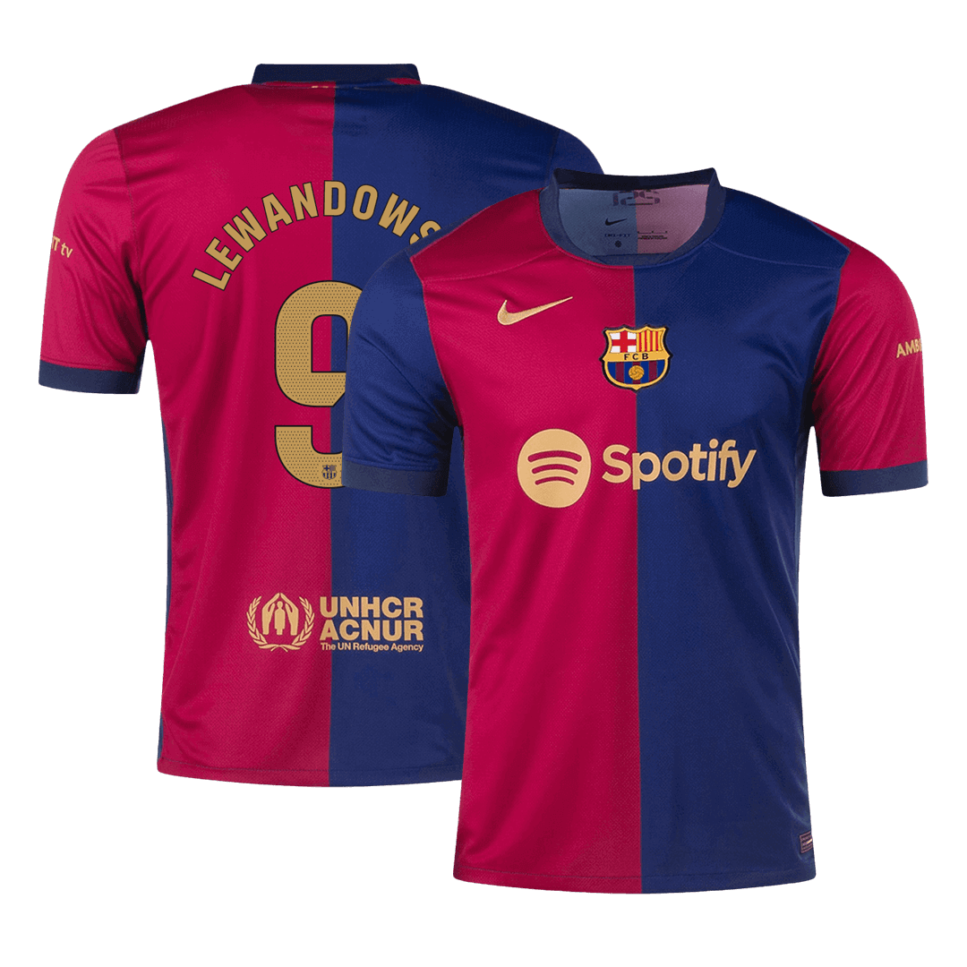 Camiseta Barca Niño Equipación FC Barcelona Lewandowski Tercera