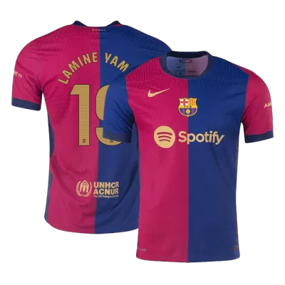 Camiseta Auténtica LAMINE YAMAL #19 Barcelona 2024/25 Primera Equipación Local Hombre - Versión Jugador - camisetasfutbol