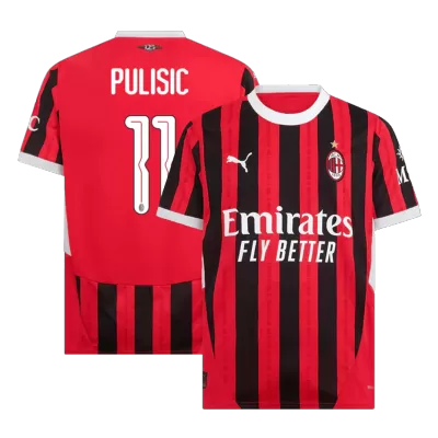 UCL Camiseta PULISIC #11 AC Milan 2024/25 Primera Equipación Local Hombre - Versión Hincha - camisetasfutbol