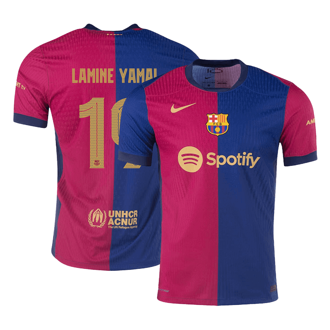 UCL Camiseta Auténtica LAMINE YAMAL #19 Barcelona 2024/25 Primera