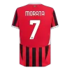 Camiseta Auténtica MORATA #7 AC Milan 2024/25 Primera Equipación Local Hombre - Versión Jugador - camisetasfutbol