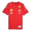 Calidad Premium Camiseta de Ferrari F1 Racing Team Charles Leclerc #16 T-Shirt 2024 Red Hombre Amarillo - camisetasfutbol