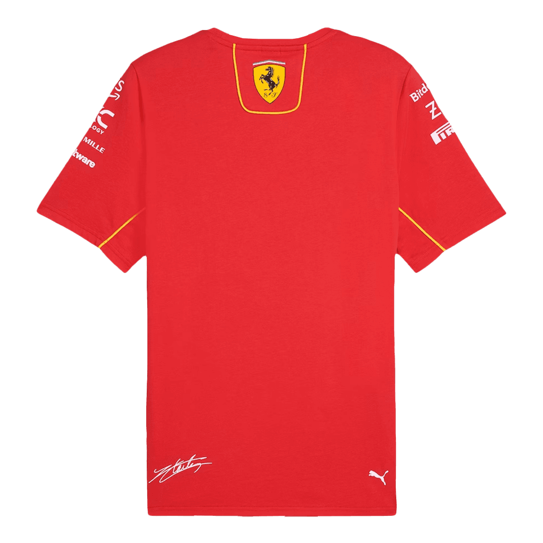 Calidad Premium Camiseta de Ferrari F1 Racing Team Charles Leclerc #16 T-Shirt Red Hombre Amarillo - camisetasfutbol