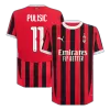 UCL Camiseta Auténtica PULISIC #11 AC Milan 2024/25 Primera Equipación Local Hombre - Versión Jugador - camisetasfutbol