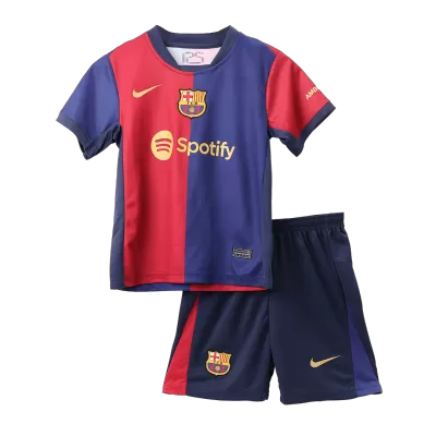 Miniconjunto Barcelona 2024/25 Primera Equipación Local Niño (Camiseta + Pantalón Corto) - camisetasfutbol