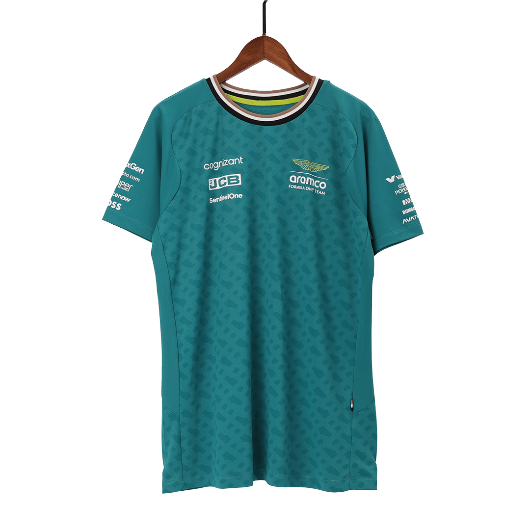 Calidad Premium Camiseta de Aston Martin Aramco Cognizant F1 Racing Team Fernando Alonso Driver T-Shirt Hombre - camisetasfutbol