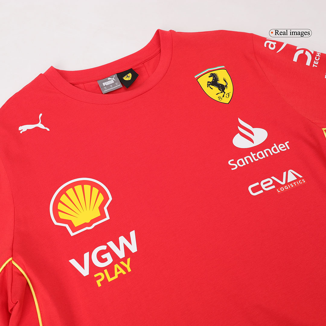 Calidad Premium Camiseta de Ferrari F1 Racing Team Charles Leclerc #16 T-Shirt Red Hombre Amarillo - camisetasfutbol