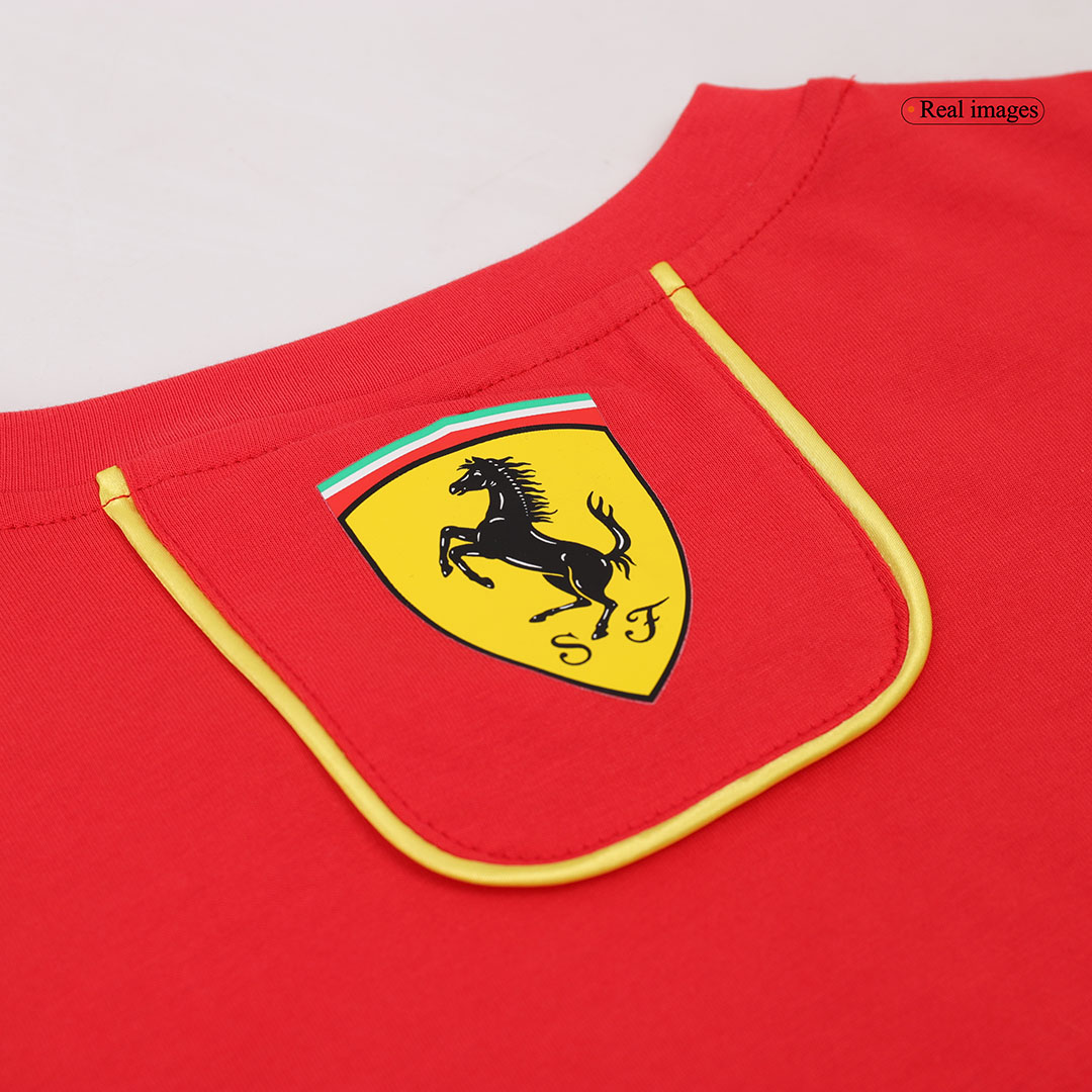 Calidad Premium Camiseta de Ferrari F1 Racing Team Charles Leclerc #16 T-Shirt Red Hombre Amarillo - camisetasfutbol