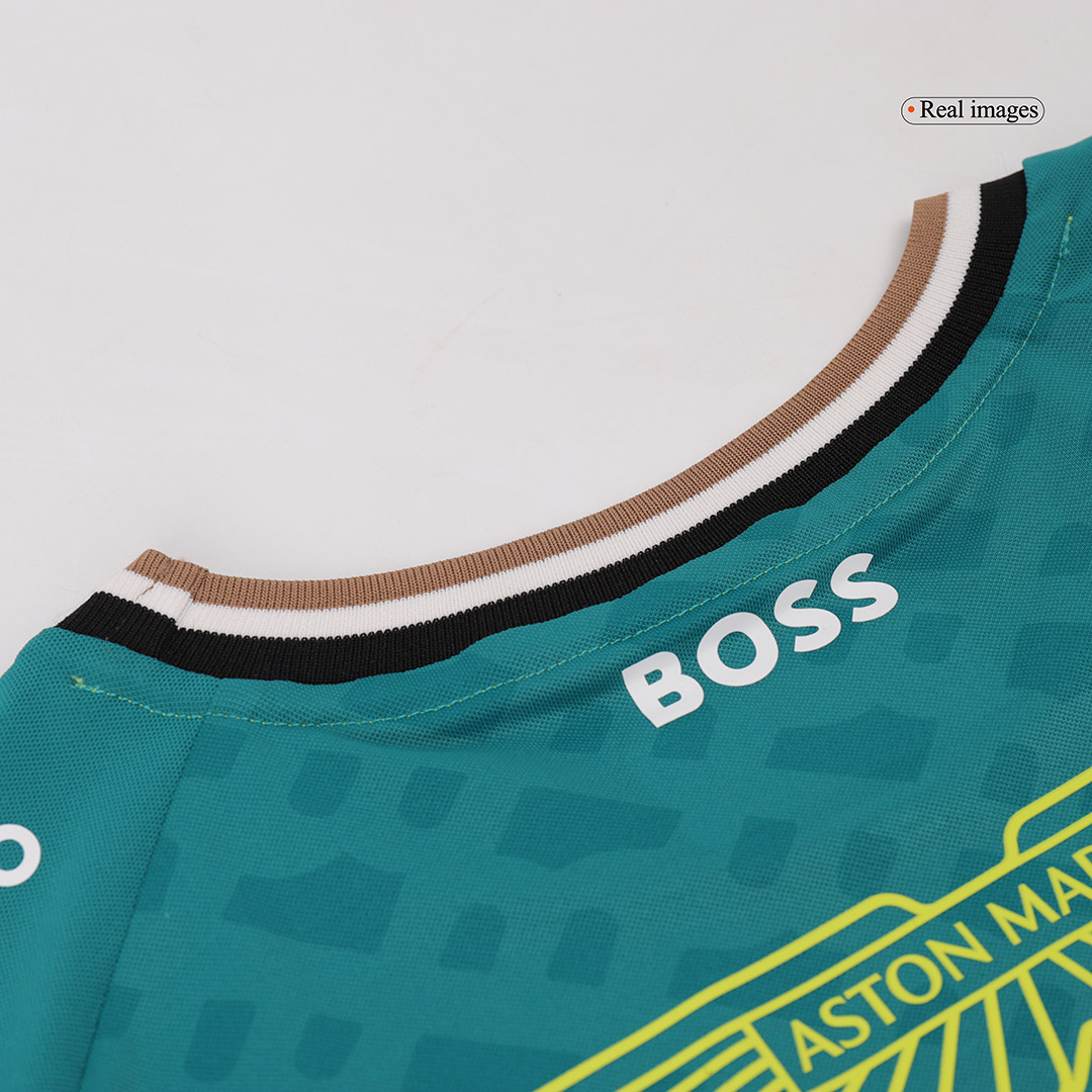 Calidad Premium Camiseta de Aston Martin Aramco Cognizant F1 Racing Team Fernando Alonso Driver T-Shirt Hombre - camisetasfutbol