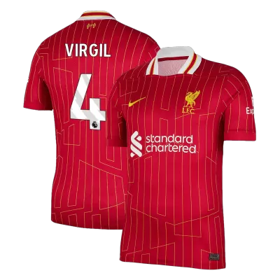 Camiseta VIRGIL #4 Liverpool 2024/25 Primera Equipación Local Hombre - Versión Hincha - camisetasfutbol